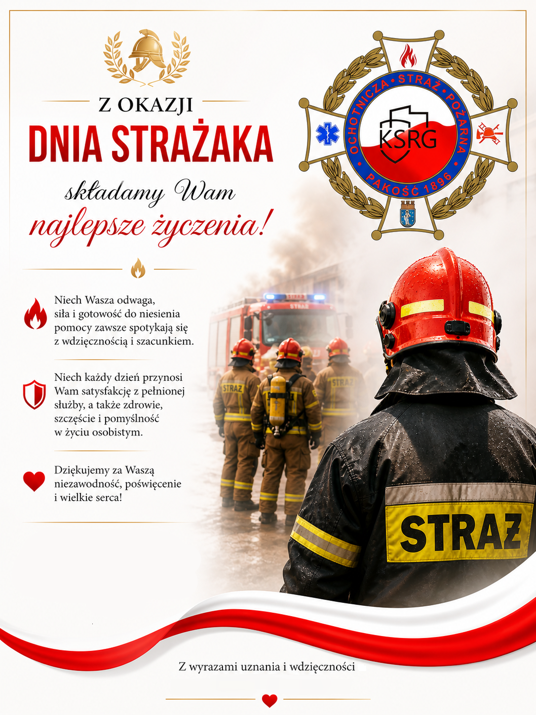 Życzenia dla OSP Pakość 