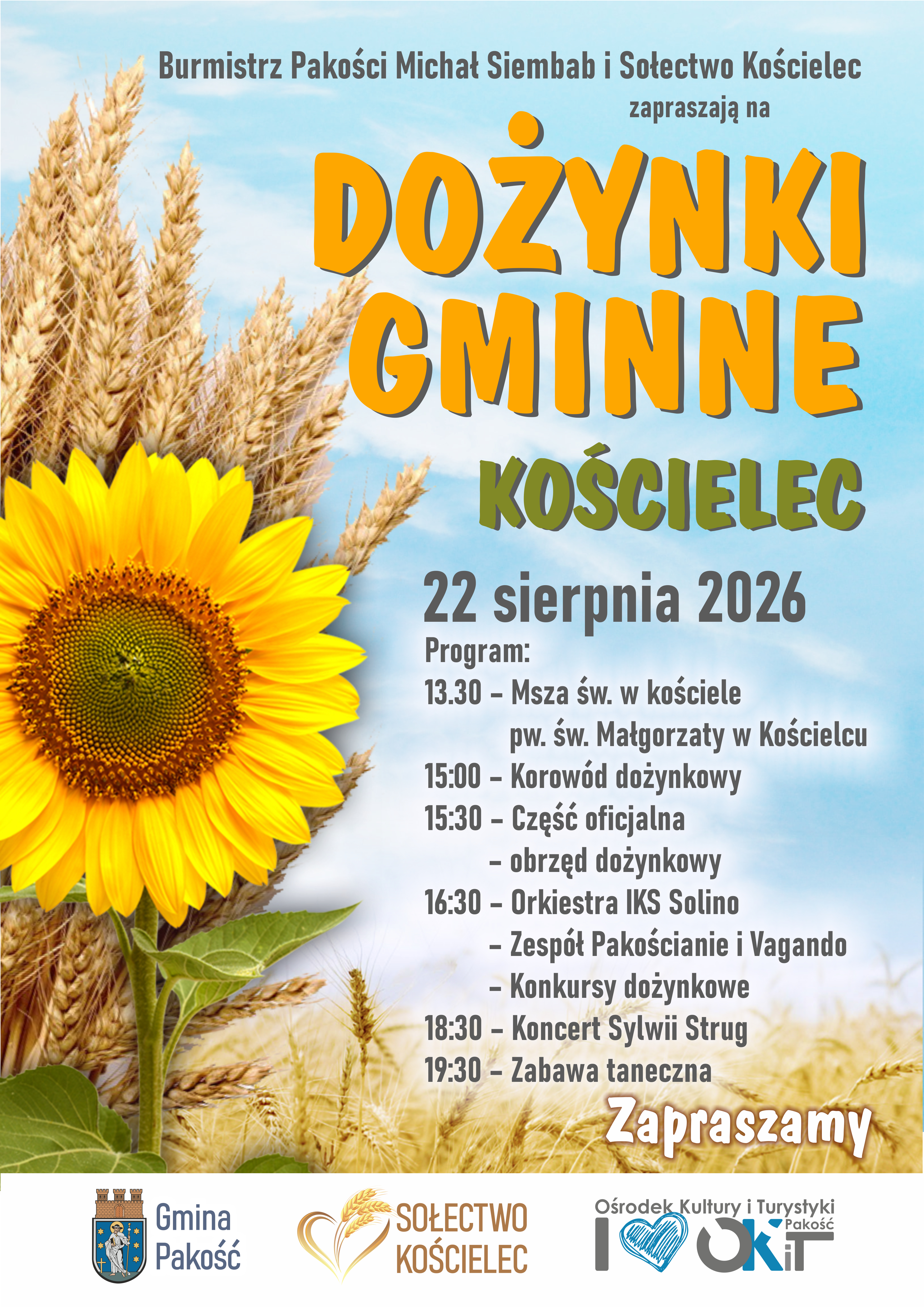 Zaproszenie na&nbsp;dożynki gminne